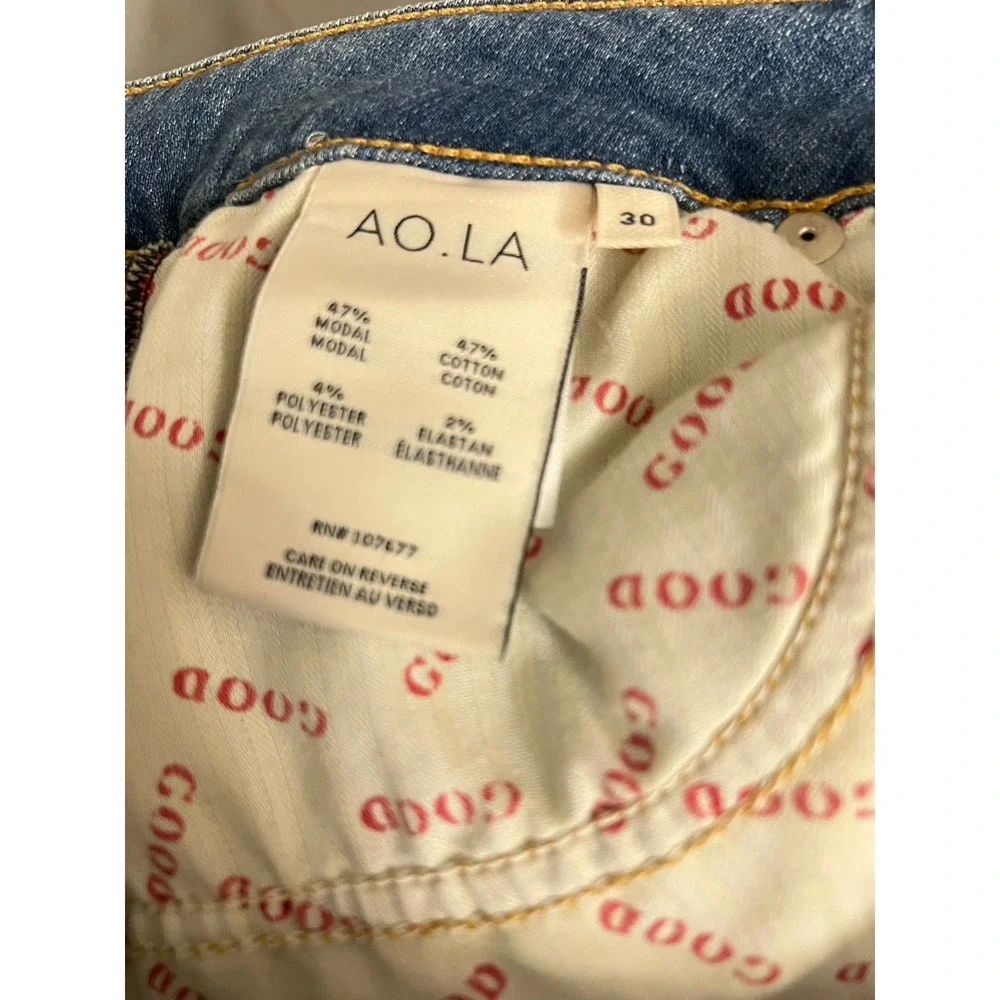 AO.LA Good High Rise Ankle Skinny Women's BlueDenim Jeans Pants - Size 30